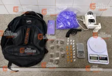 homem preso com arma e drogas em Conceição do Jacuípe