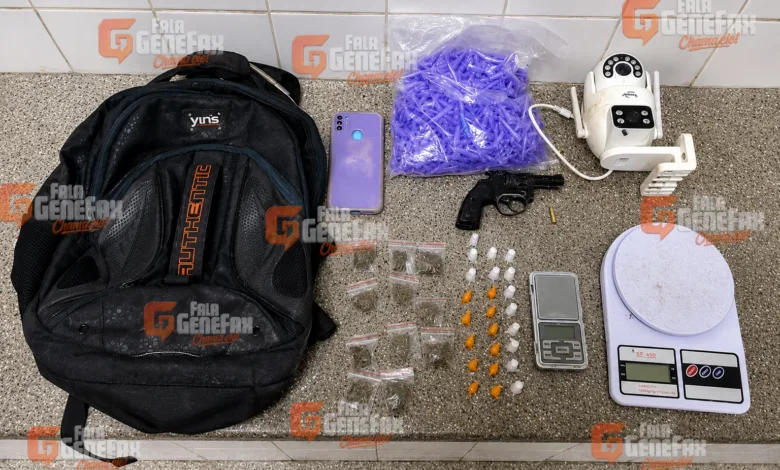 homem preso com arma e drogas em Conceição do Jacuípe