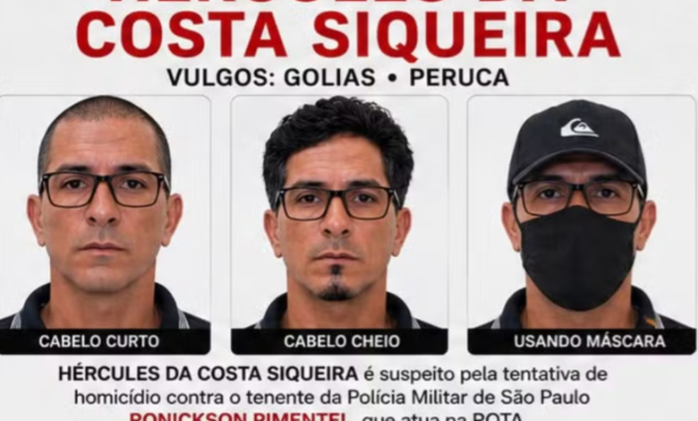 recompensa por suspeito de ataque a tenente da Rota