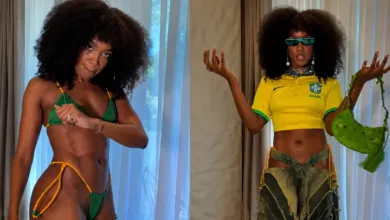 Iza com look Brazilcore para jogo do Brasil | Foto: Redes Sociais