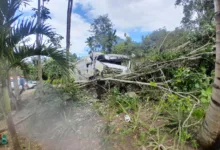 acidente com caminhão da coleta em Teodoro Sampaio