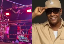 Márcio Victor reage após ser atingido por gelo em show | Foto: Redes sociais