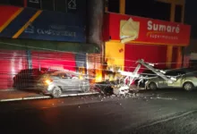 Motorista bate em poste em Conceição do Jacuípe