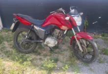 motocicleta recuperada em Coração de Maria