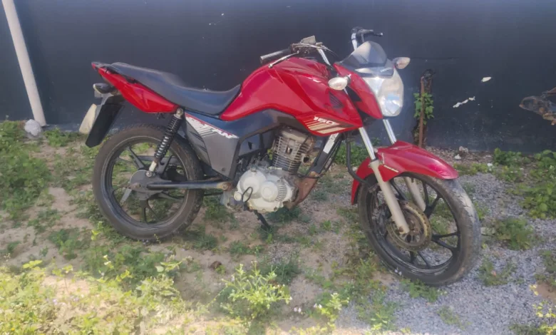 motocicleta recuperada em Coração de Maria