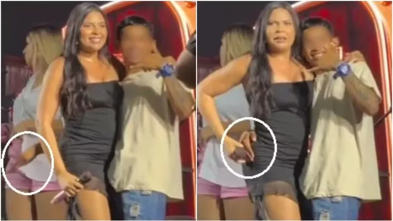 Rayane Reall vítima de importunação sexual