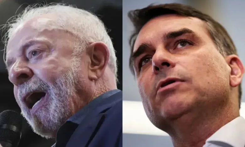 Propaganda eleitoral de Lula e Flávio Bolsonaro