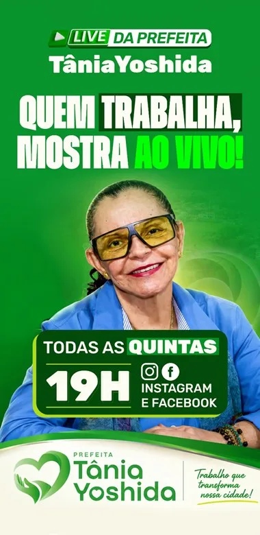 Live da prefeita Tânia Yoshida