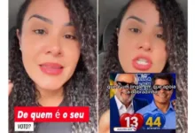 Driele Veiga questiona voto casado na Bahia | Foto: Reprodução