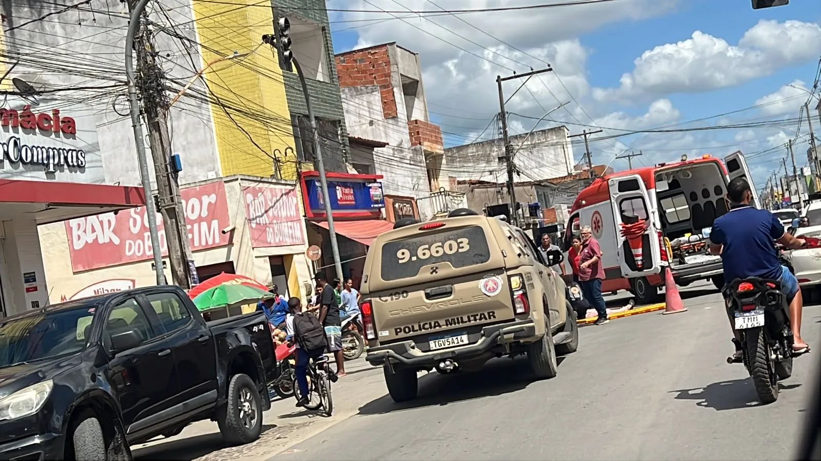 motociclista ferida em Conceição do Jacuípe