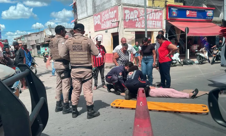 motociclista ferida em Conceição do Jacuípe
