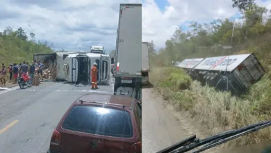 capotamento na BR-101 em Aramari