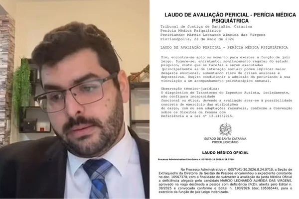 Advogado autista barrado no TJSC após aprovação para juiz leigo | Foto: Reprodução