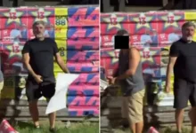 Gustavo Ferraz faz gesto obsceno em Lauro de Freitas | Foto: Redes sociais