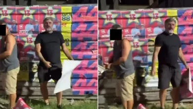 Gustavo Ferraz faz gesto obsceno em Lauro de Freitas | Foto: Redes sociais