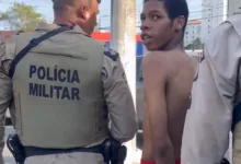 suspeito detido na Praça Benjamin Costa