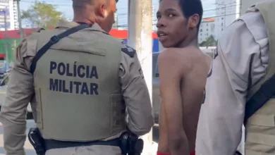 suspeito detido na Praça Benjamin Costa