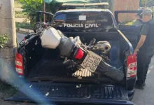 Motocicleta adulterada em Santo Amaro