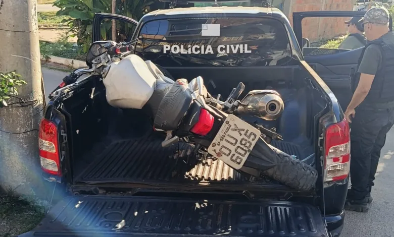 Motocicleta adulterada em Santo Amaro