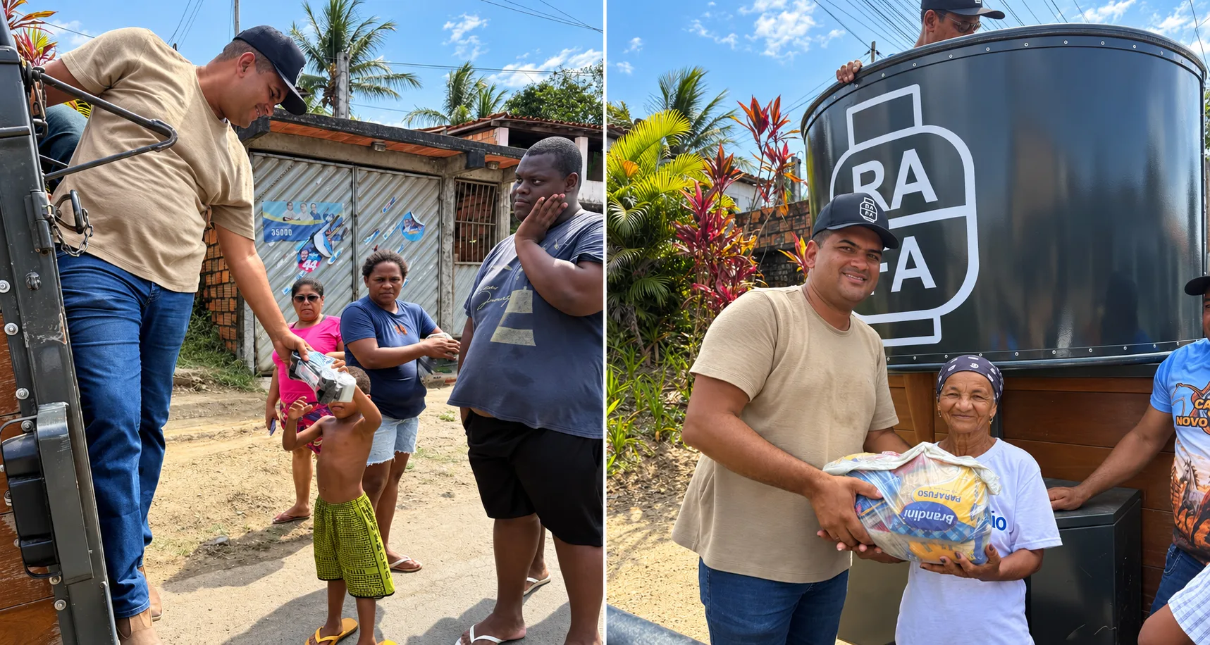  Rafa Gás distribui cestas básicas e brinquedos