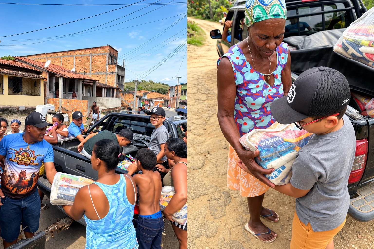 Rafa Gás distribui cestas básicas e brinquedos