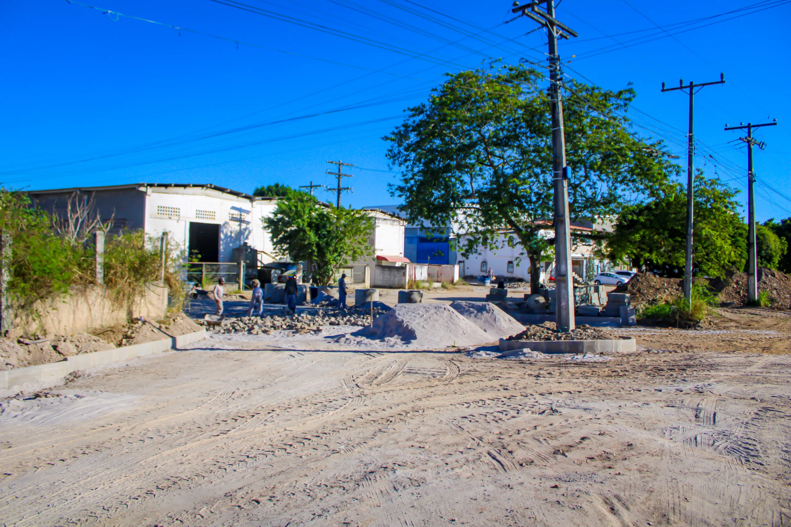 obras no Horto Berimbau