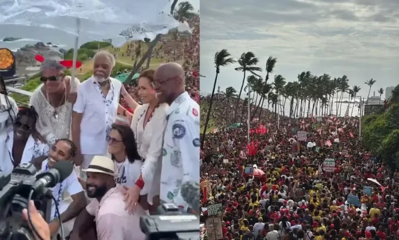 Ato pró-Lula em Salvador com artistas | Foto: Reprodução