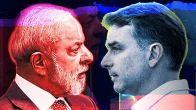 Lula e Flávio Bolsonaro no segundo turno