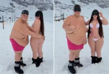 Gordão da XJ e noiva na neve