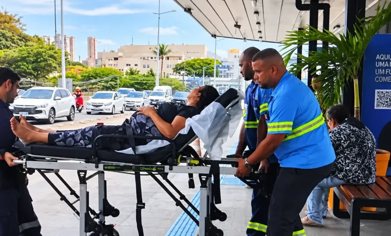 Mulher entra em trabalho de parto na estação BRT Hiper | Foto: Divulgação